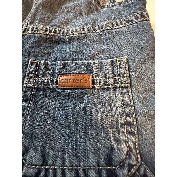 Carter's Infant Blue Denim Overalls Size 9 Months - Picture 4 of 5